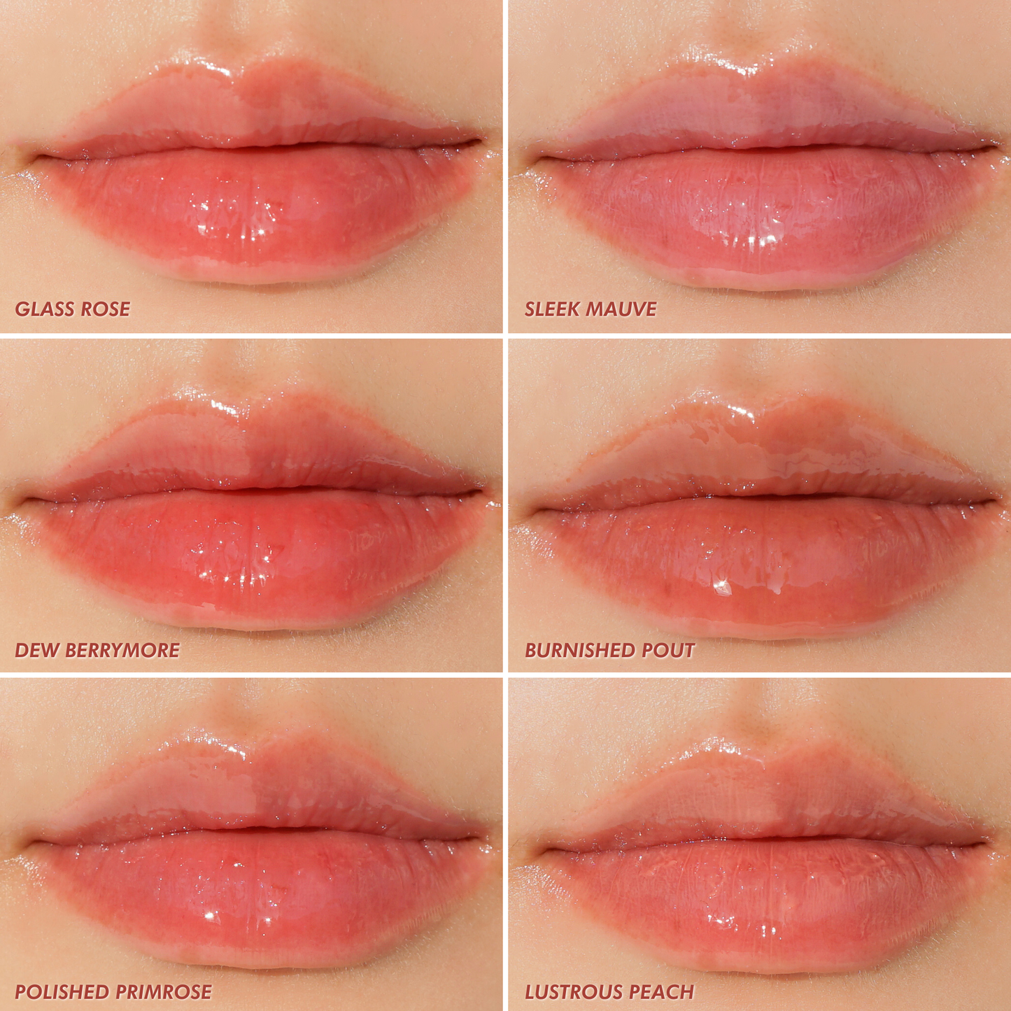 NUDE ATTITUDE Lip Gloss Set of 6 