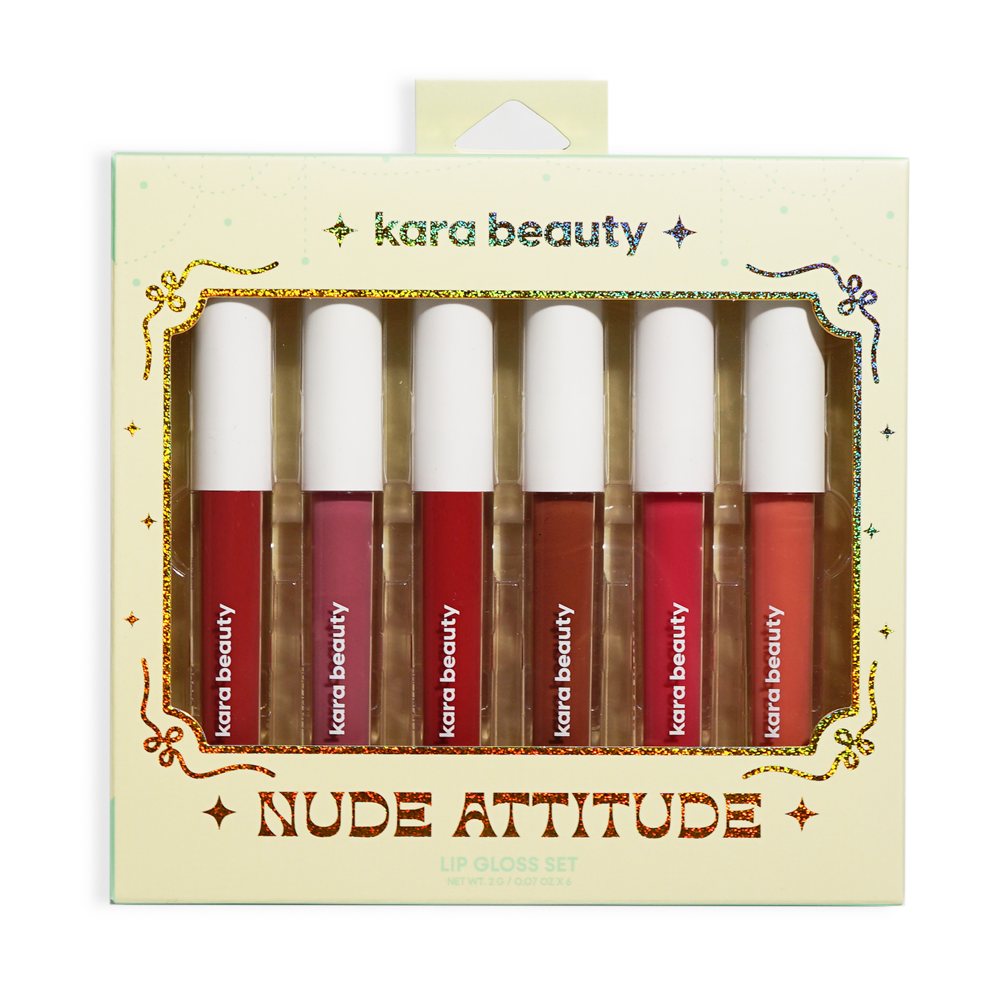 NUDE ATTITUDE Lip Gloss Set of 6 