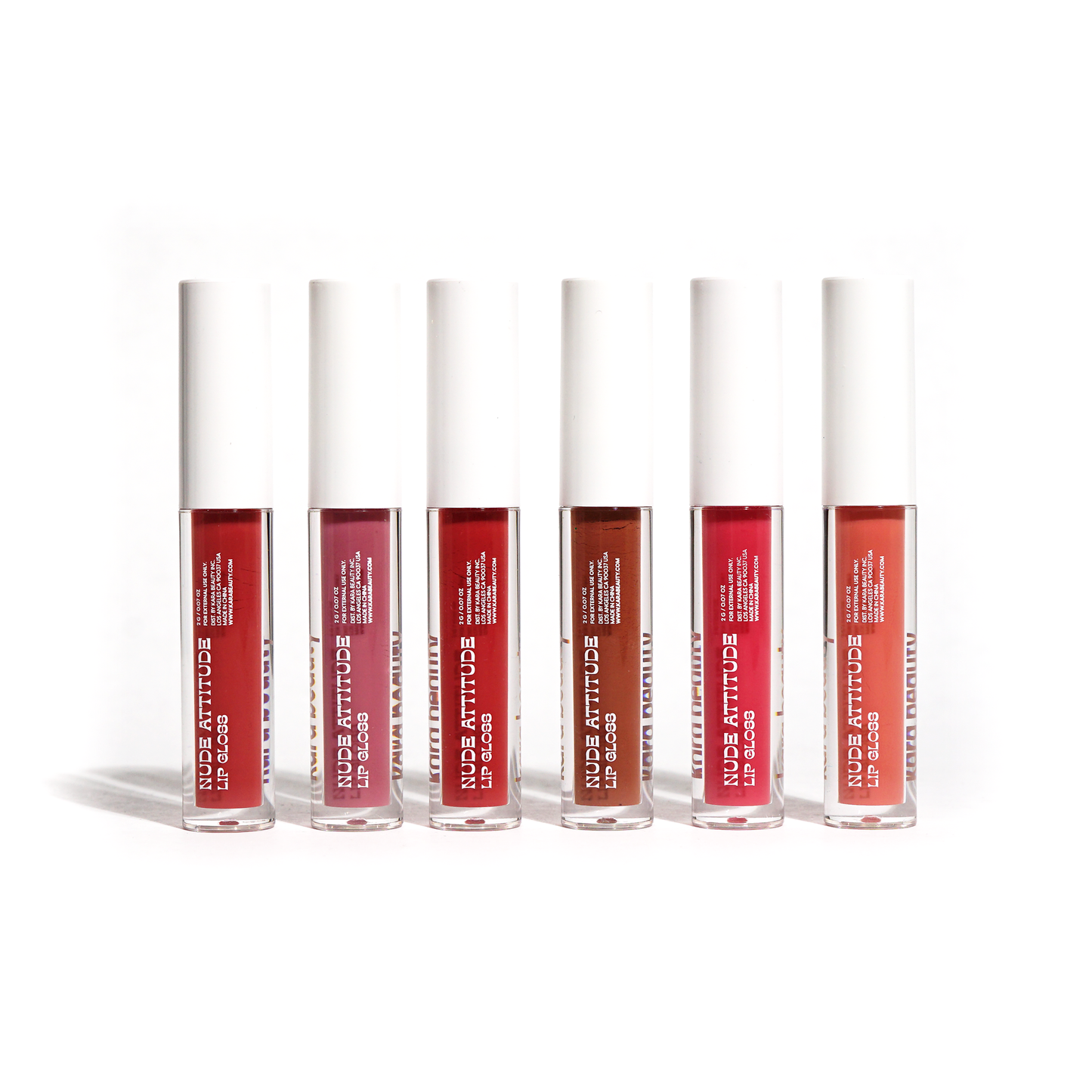 NUDE ATTITUDE Lip Gloss Set of 6 