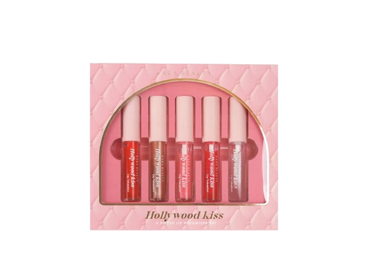 HOLLYWOOD KISS Volumizing Lip Gloss Set of 5 - VEGAN 